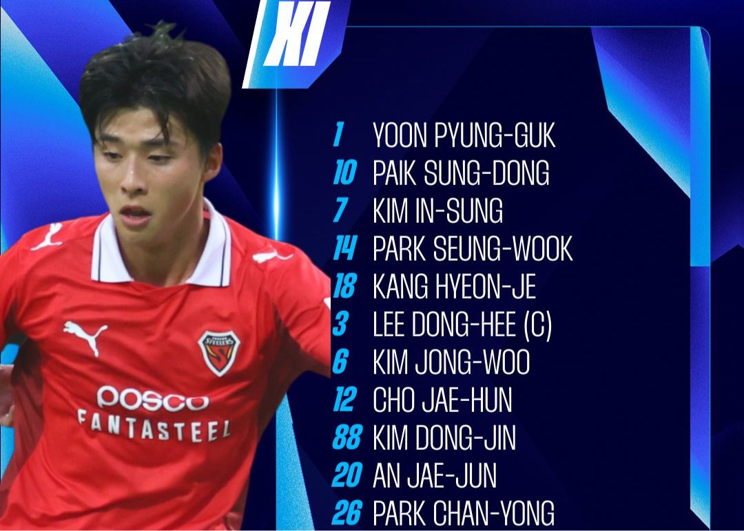 Pohang Ironman vs Tampines Wanderers: Kim In-sung, Baek Seung-dong xuất phát, Buhajir ra sân